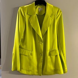 Neon Satin Blazer - Neiman Marcus
